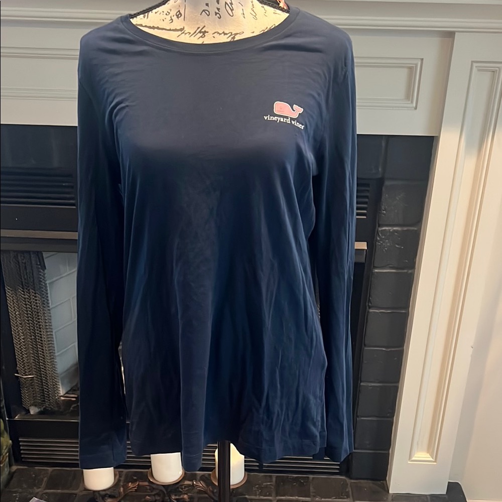 Vineyard Vines Navy Long Sleeve Tee
